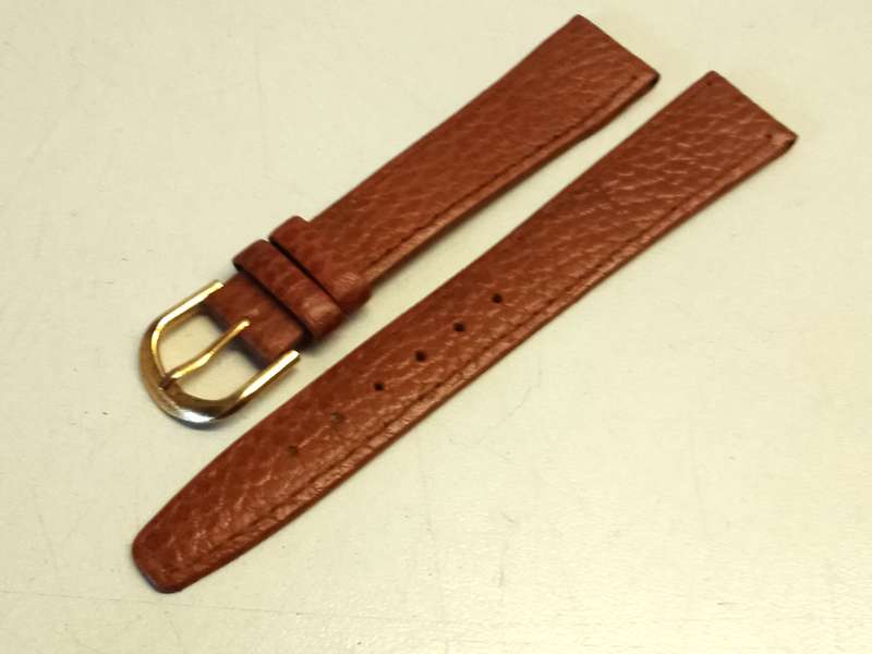 16mm brown leather watch strap - #2