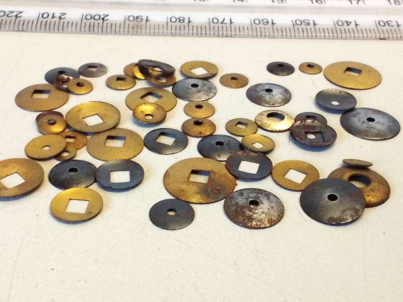 Clock hand washers