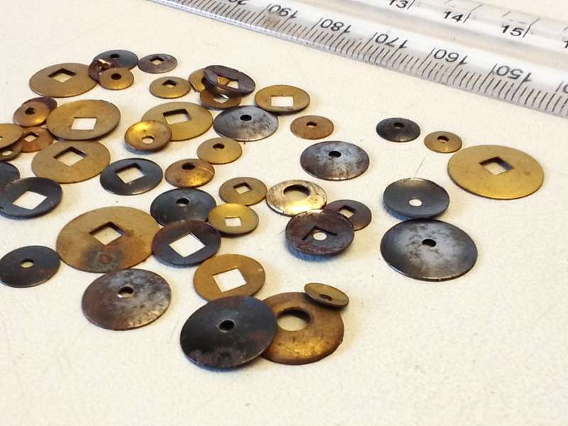 Clock hand washers