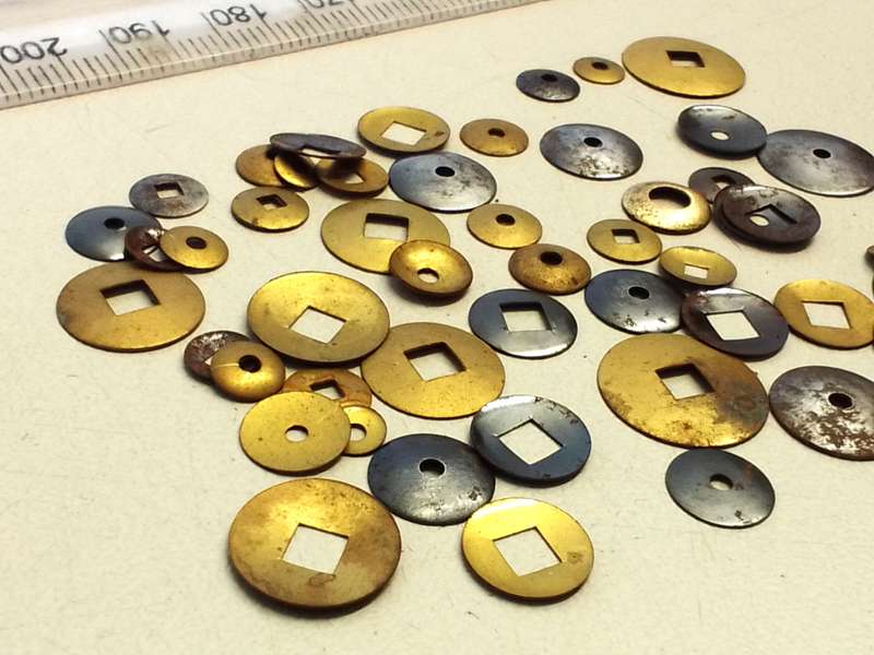 Clock hand washers