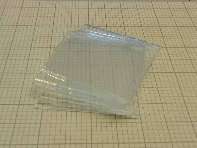 40mm square flat glass - 10 pieces