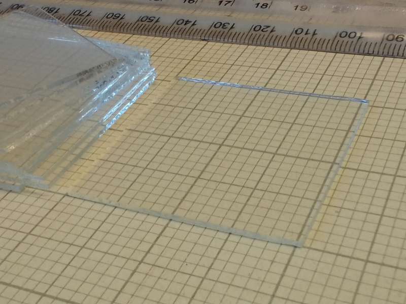 40mm square flat glass - 10 pieces