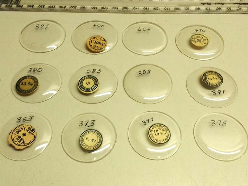 Pocket watch crystals - domed - 12 pieces
