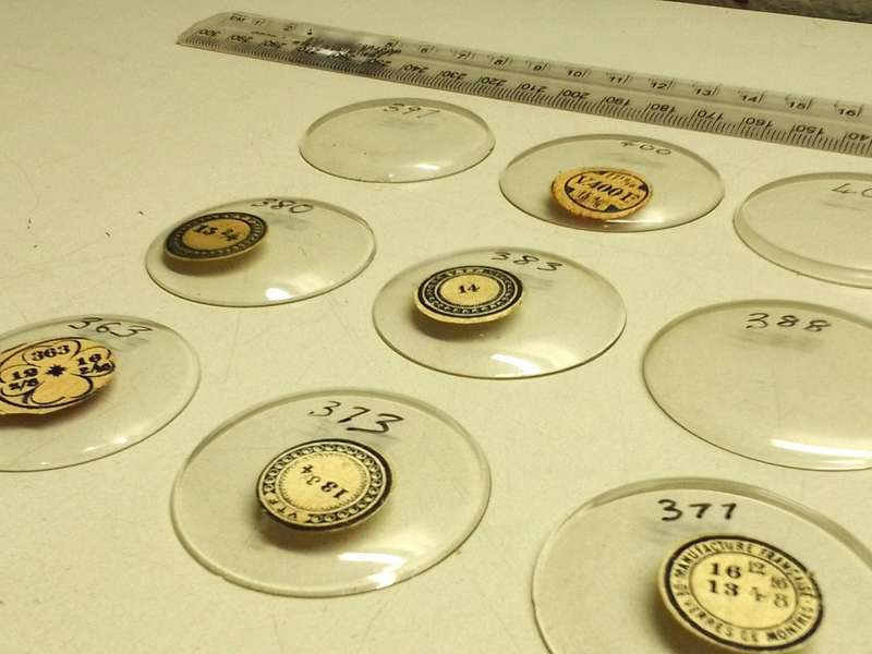 Pocket watch crystals - domed - 12 pieces