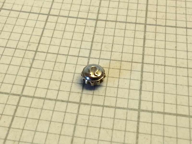 Omega stainless steel crown - 3.3mm