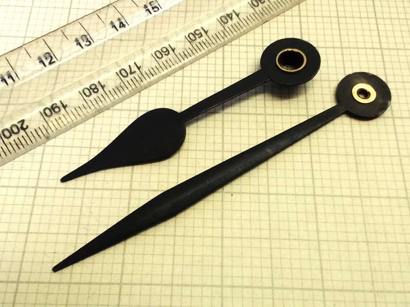 Black steel hands for clock