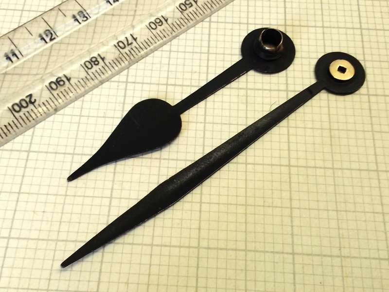 Black steel hands for clock