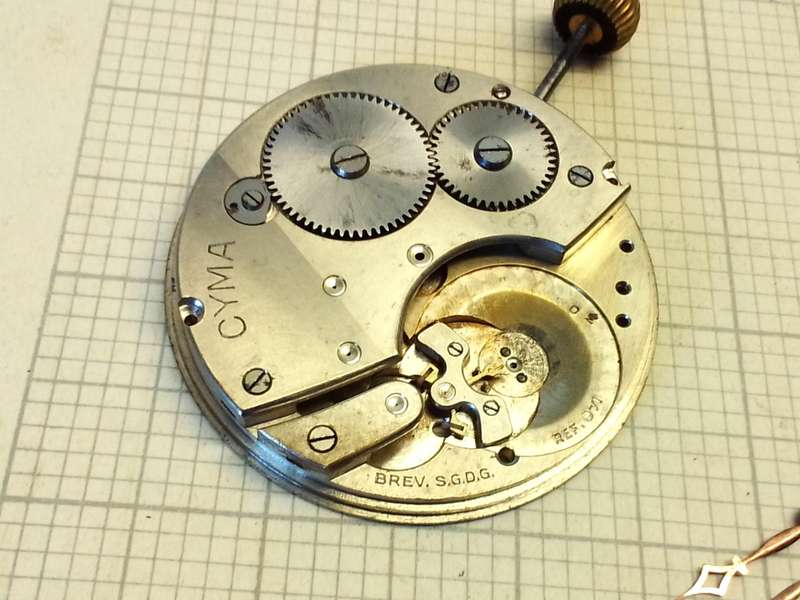 Parts for Cyma R971 pocket watch
