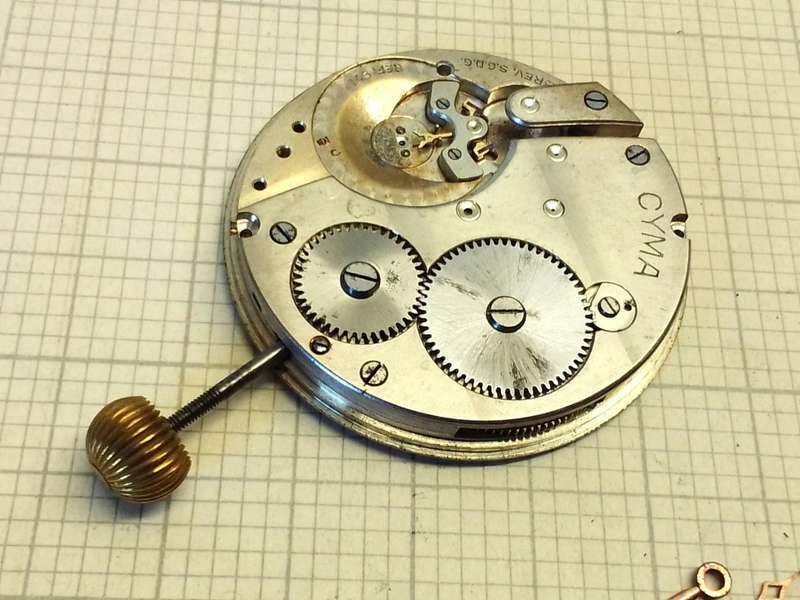 Parts for Cyma R971 pocket watch