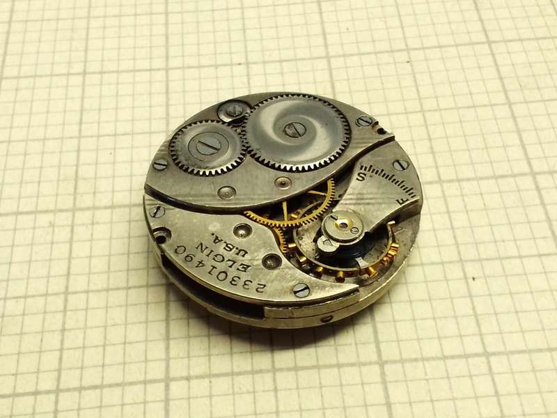 ELGIN - 28mm pocket watch movement - parts/repair