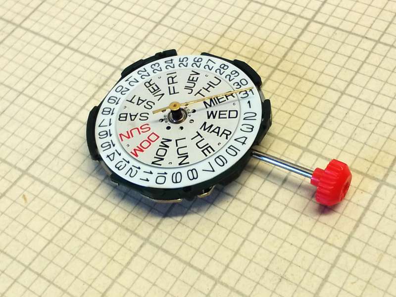 MIYOTA 23.6mm day/date  quartz movement