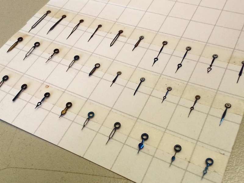 Blued watch/pocket watch hands