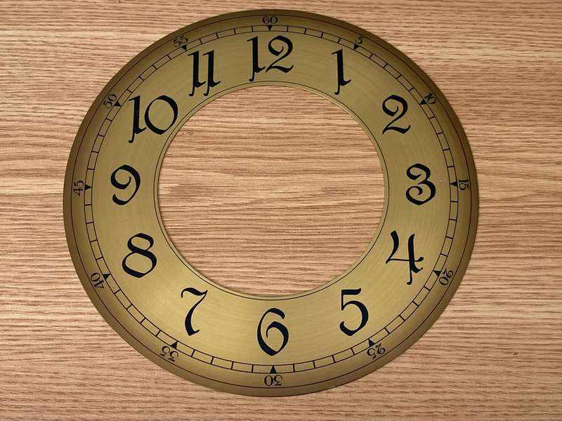 205mm open face clock dial