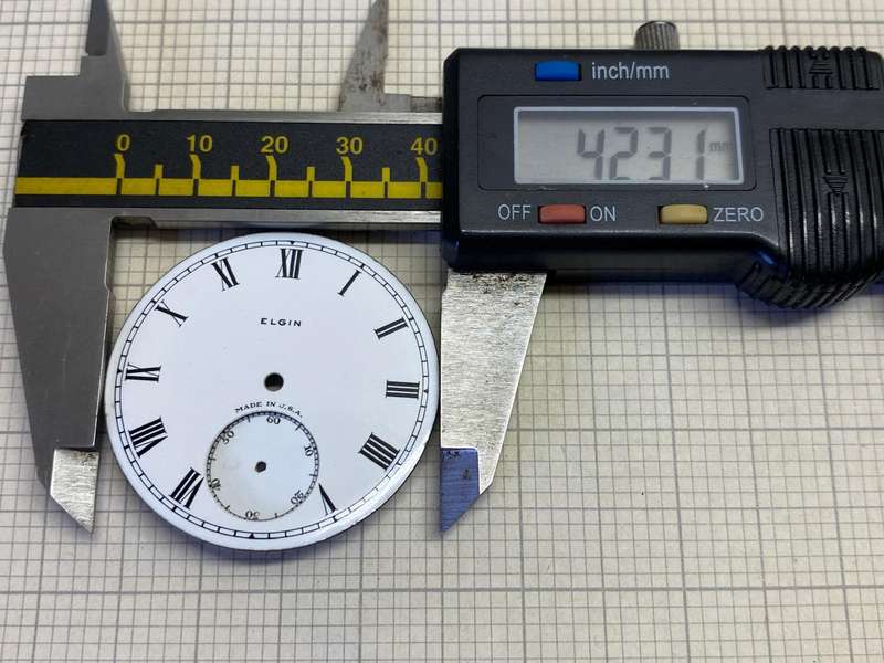 ELGIN - 42.3mm pocket watch dial
