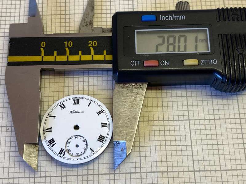 Waltham - 2 small pocket watch dials