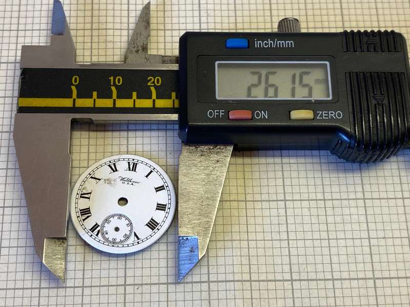 Waltham - 2 small pocket watch dials