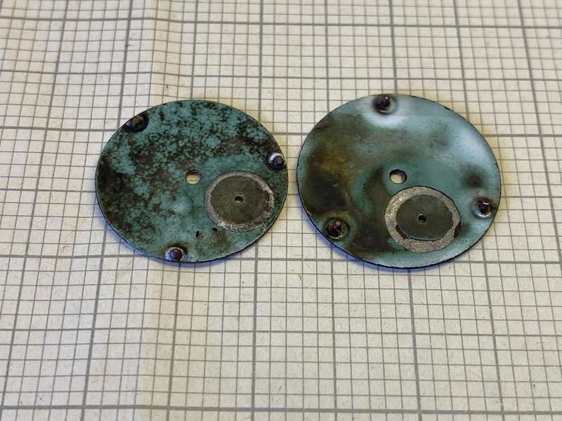 Waltham - 2 small pocket watch dials