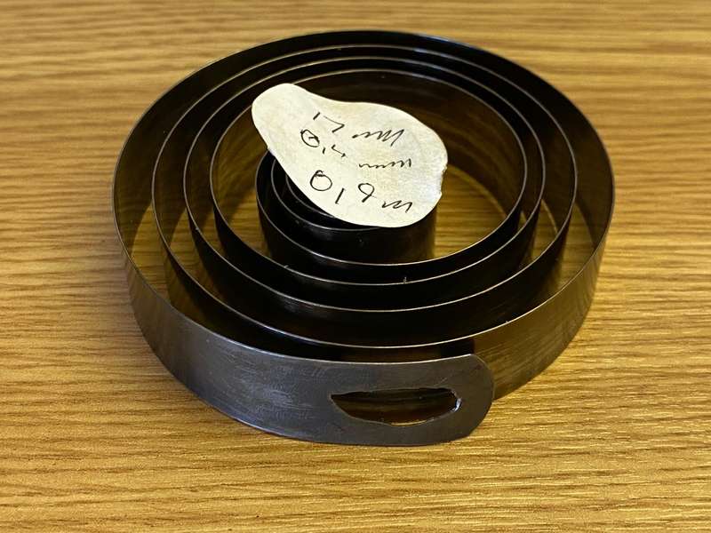 17mm clock mainspring - lot 3