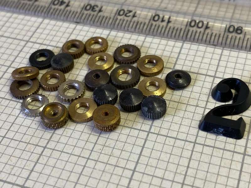 Clock hand nuts - 20+ pieces - lot 2