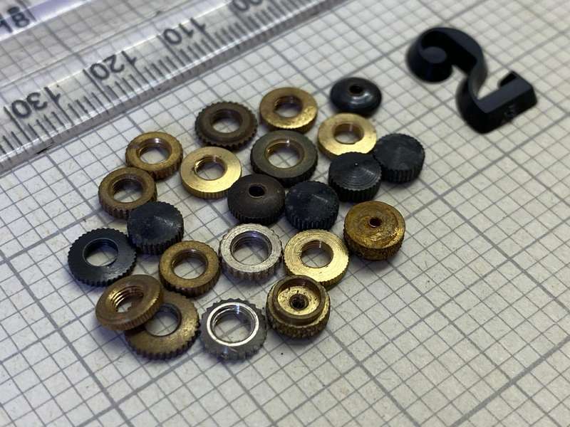Clock hand nuts - 20+ pieces - lot 2