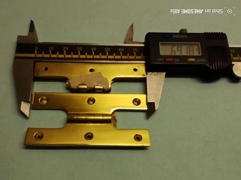 70mm brass cupboard hinges