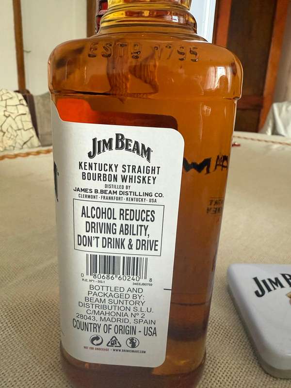 Jim Beam Bourbon Whisky 750ml sealed