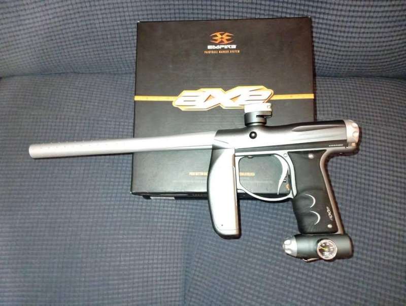 Speedball paintball gear Empire Axe   R2 upgraded Dye hopper and compressed air tank 48ci