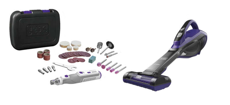 BLACK+DECKER 27Wh Gen 9.5 Cordless Pet Dustbuster Hand Vacuum & 7.2V Cordless Rotary Pet tool Bundle