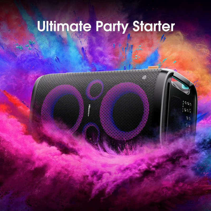 Hisense 300W Party Rocker One True Wireless Stereo Bluetooth Speaker-Black