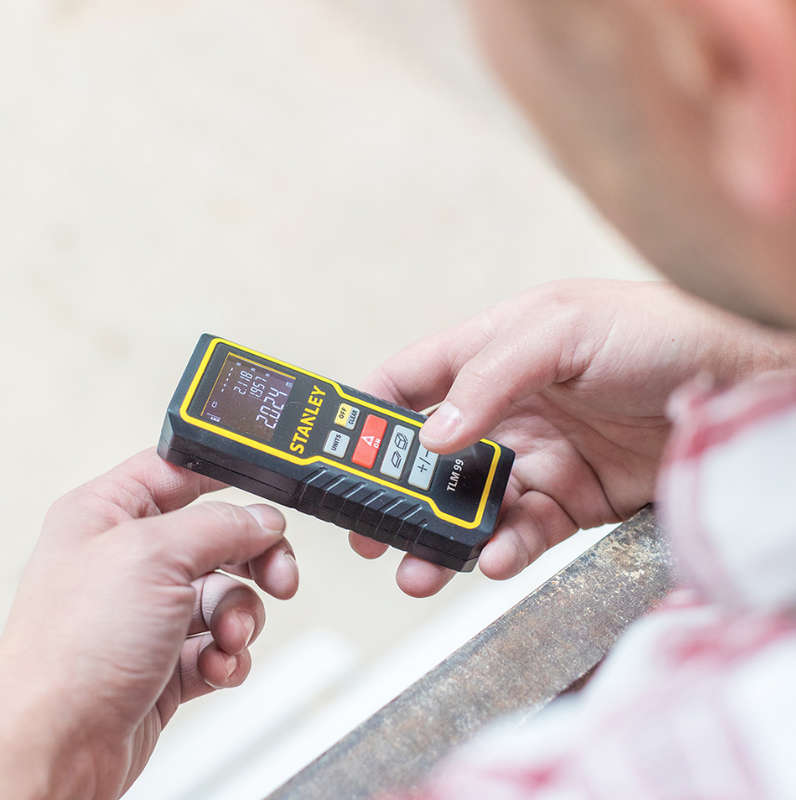 Stanley 18v Fatmax V20 Cordless Angle Grinder and TLM99 Laser Measurer