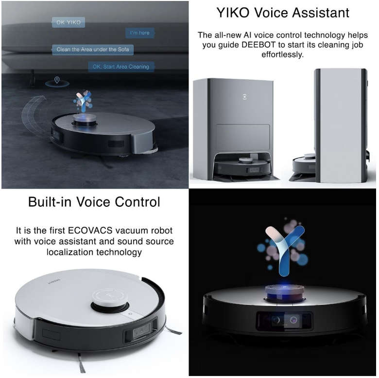 Ecovacs Deebot X1 Omni Robot Vacuum Cleaner - OMNI Station, 260min Runtime