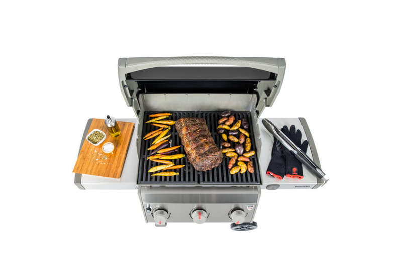Weber 3 Burner Spirit II Gas Grill E310 with Accessories Bundle