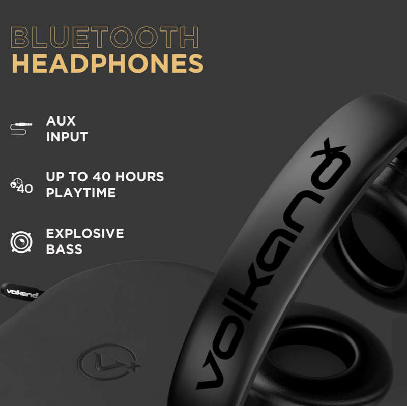 VolkanoX Silenco Series Noise Cancelling Bluetooth Headphones - Black