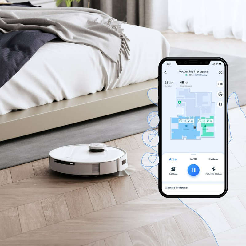Ecovacs DEEBOT T10 TURBO Robot Vacuum Cleaner - 3000Pa, 260min Runtime, AI