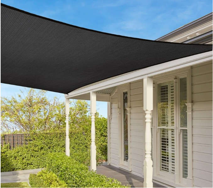 Kalahari Extreme Shade Sail Rectangle 5x3m - Charcoal
