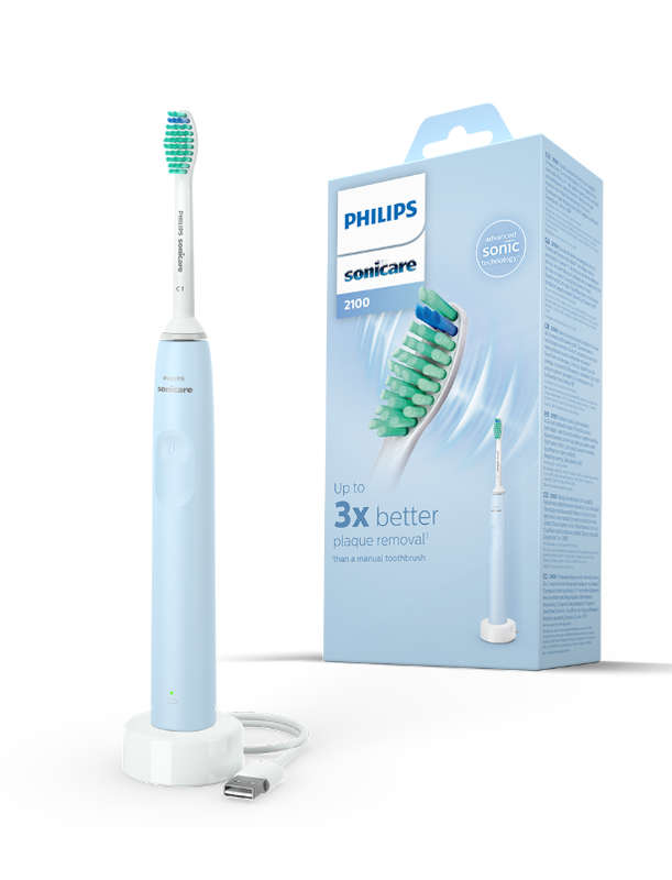Philips Sonicare 2100 series Electric Toothbrush, HX3651/12 - Light Blue