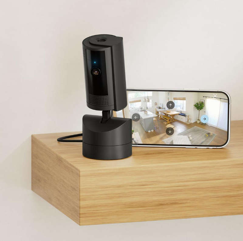 Ring Pan-Tilt Indoor Cam | 1080p HD Video | 360 Pan Coverage | Black
