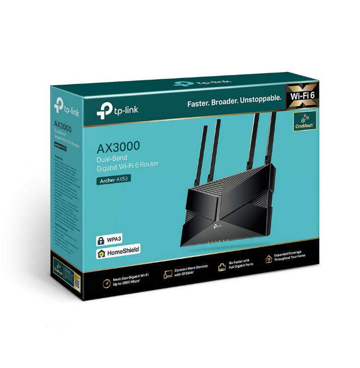 TP-Link Archer AX53 - AX3000 Dual Band Gigabit Router - New Wi-Fi 6
