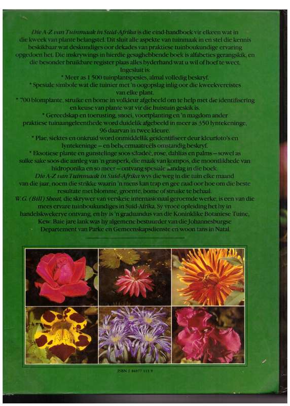 Die A-Z van Tuinmaak in Suid-Afrika -- W. G. Sheat