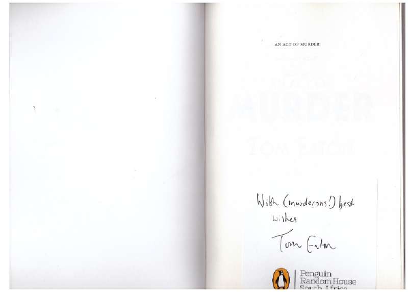 An Act of Murder - Tom Eaton  **SIGNED**