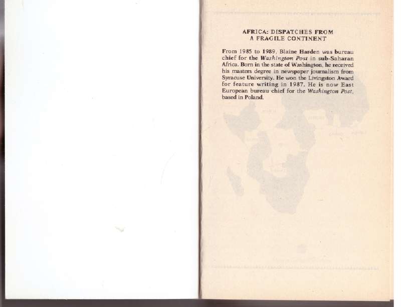 Africa: Dispatches from a Fragile Continent - Blaine Harden