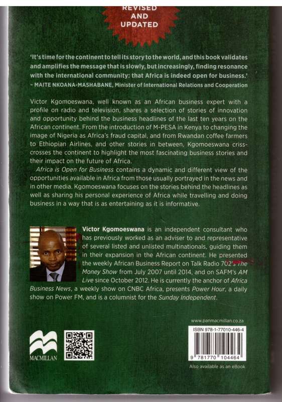 Africa is Open for Business  --  Victor Kgomoeswana