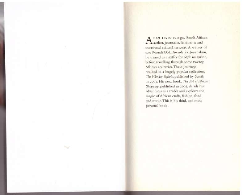 Aidsafari, A Memoir of My Journey with Aids -- Adam Levin