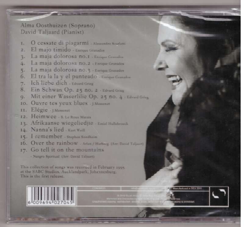 Alma Oosthuizen - Songs for the Soul (CD) **SEALED**