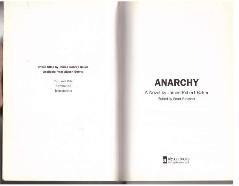 Anarchy: A Novel - James Robert Baker