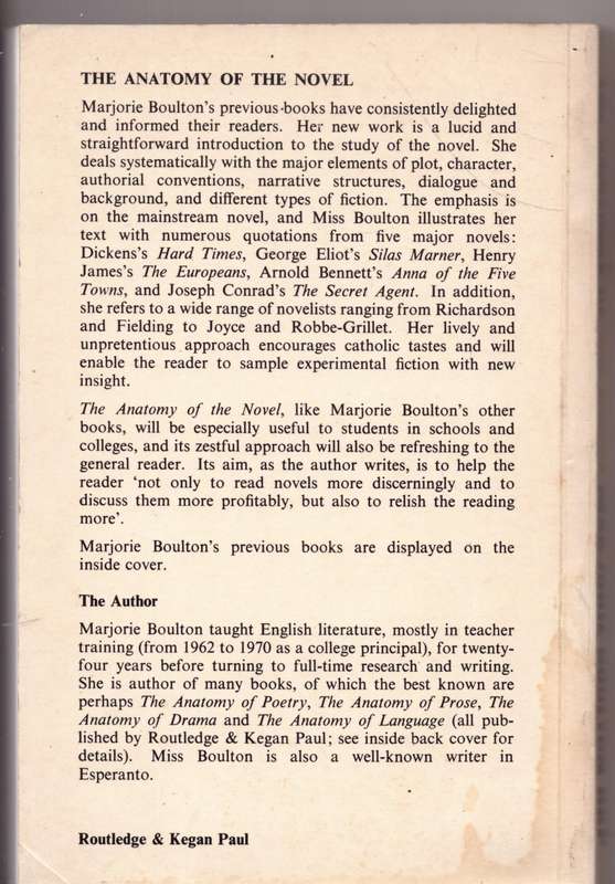 The Anatomy of the Novel -  Marjorie Boulton