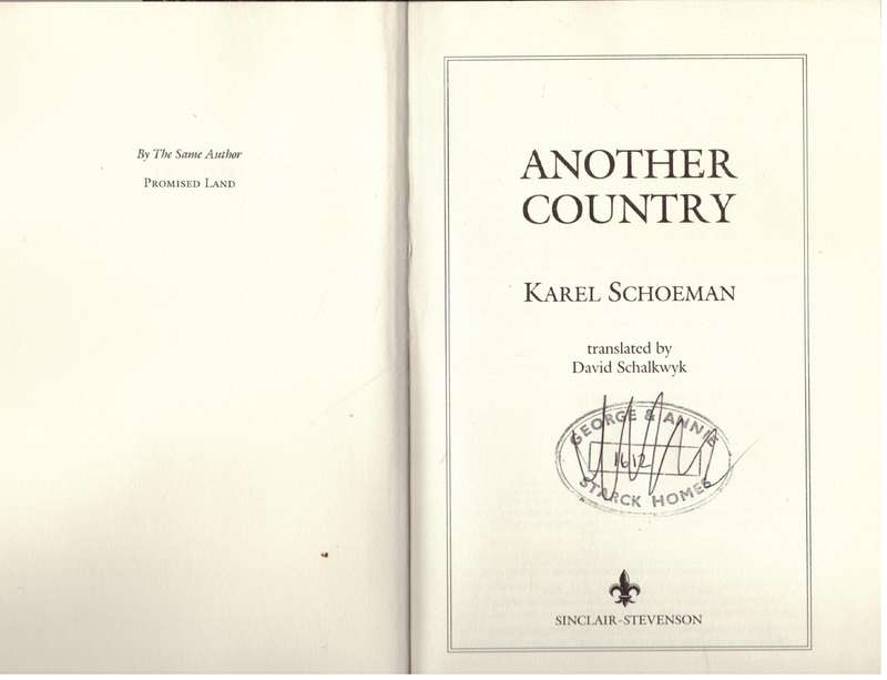 Another Country  --   Karel Schoeman