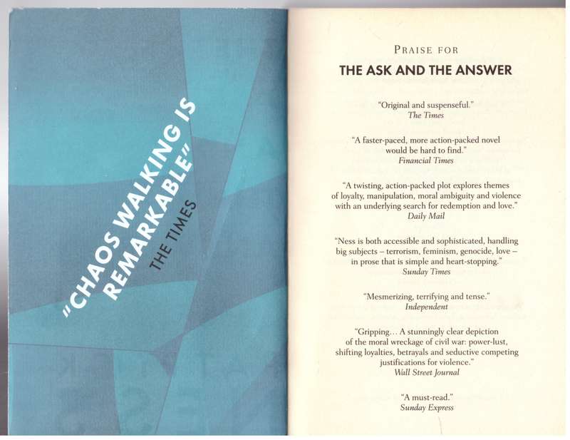 The Ask and the Answer (Chaos Walking #2) --   Patrick Ness