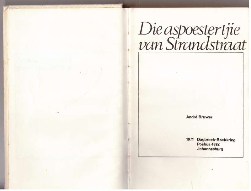 Die Aspoestertjie van Strandstraat - André Bruwer