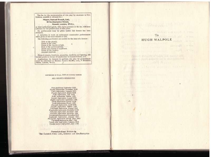 The Barretts of Wimpole Street: A Comedy in Five Acts  --  Rudolf Besier